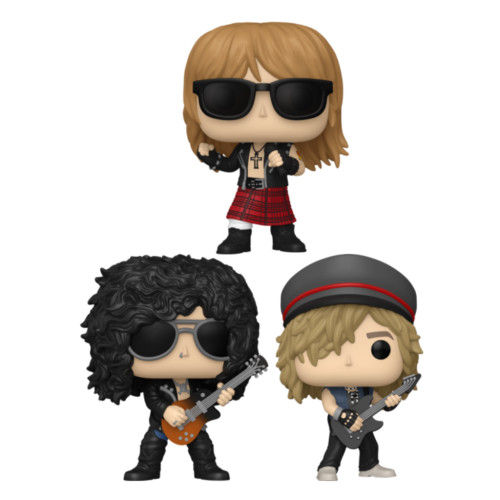 Funko Pop Set Axl Rose ( Live And Let Die ), Slash ( November Rain ) & Duff Mckagan (1985) Guns N' Roses #514 - Produto Original