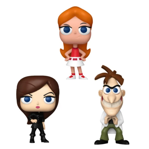 Funko Pop Set Candace, Dr. Doofenshmirtz & Vanessa - Disney Phineas And Ferb  #1753