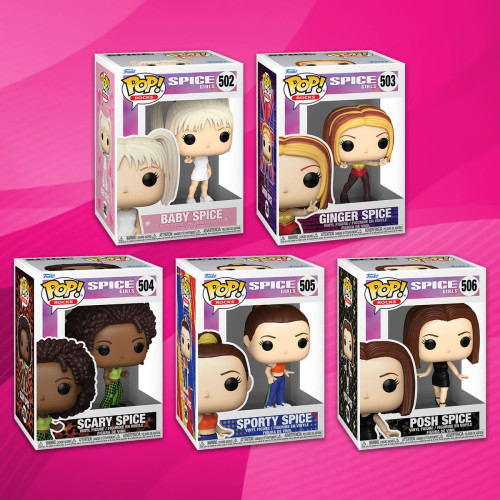 Funko Pop Set Completo Baby Spice, Ginger Spice, Scary Spice, Sporty Spice & Posh Spice Spice Girls #506 - Produto Original