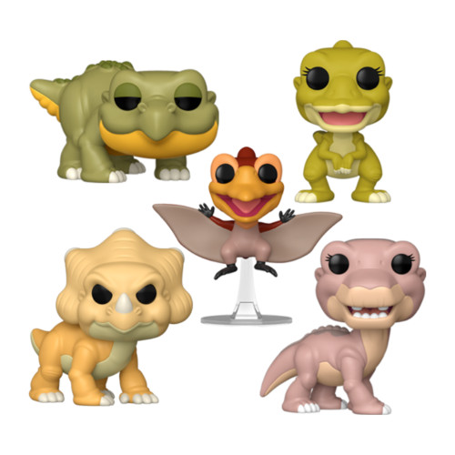 Funko Pop Set Littlefoot, Cera, Petrie, Ducky & Spike The Land Before Time #1839 - Produto Original