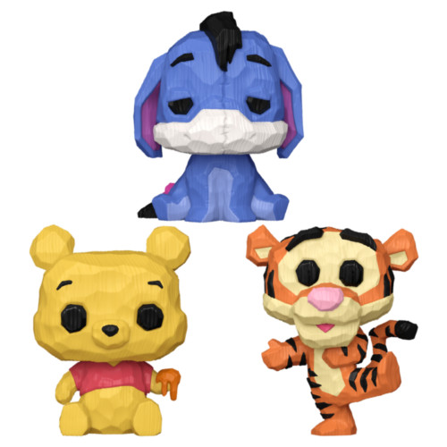 Funko Pop Set Pooh, Eeyore & Tigger ( Whittled ) Disney Winnie The Pooh #1761 - Produto Original