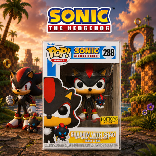 Funko Pop Shadow With Chao Hot Topic Sonic The Hedgehog #288 - Produto Original