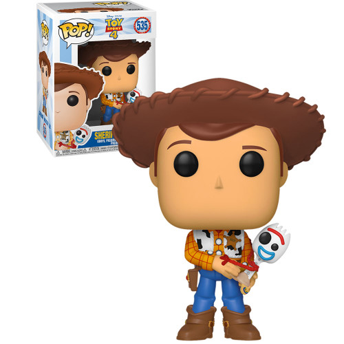 Funko Pop Sheriff Woody holding Forky-Toy Story 4-535