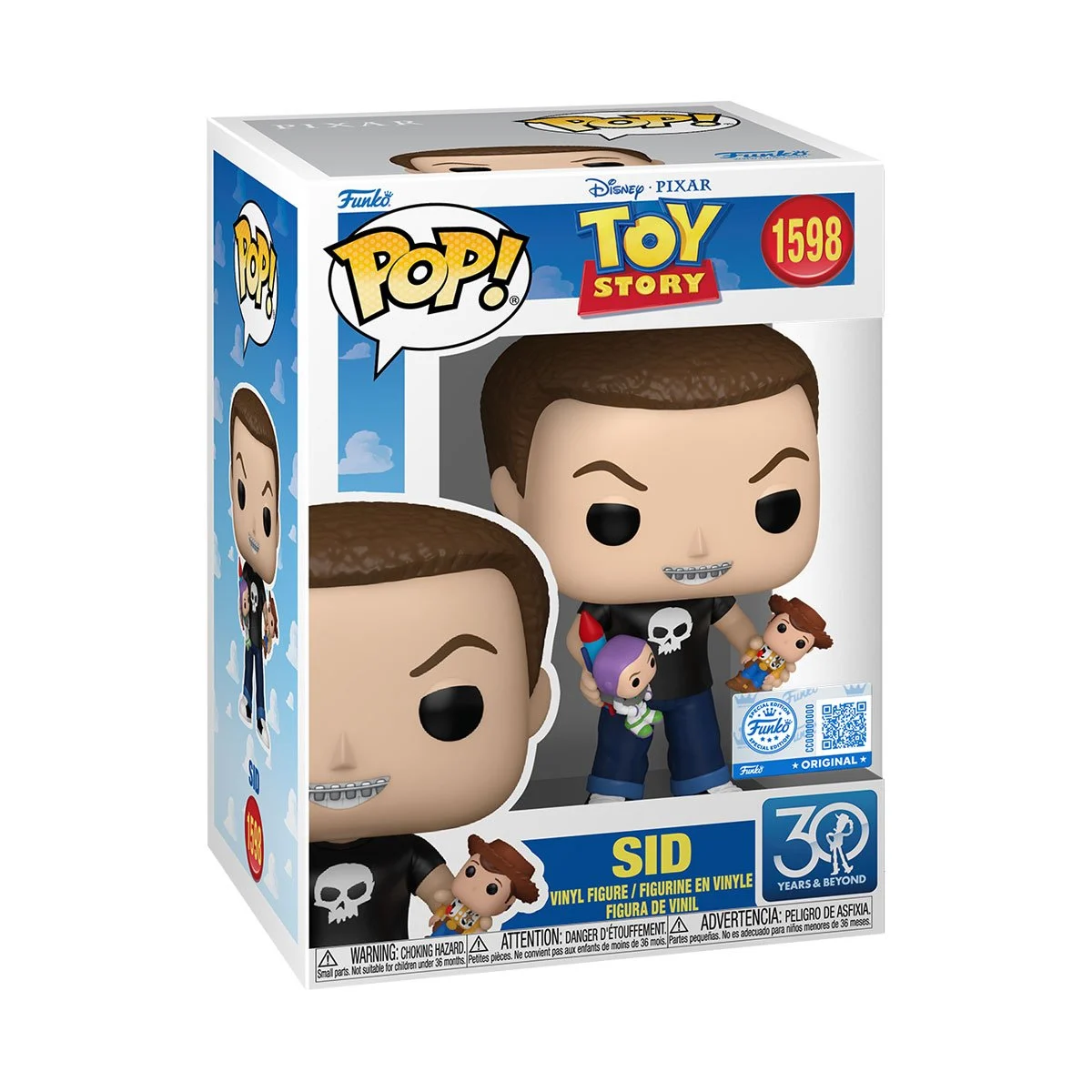 Funko Pop Sid Exclusivo-Toy Story 30th Anniversary-1598