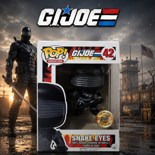 Funko Pop Snake Eyes Bait Exclusive Gi Joe (vaulted) Retro Toys #42 - Produto Original