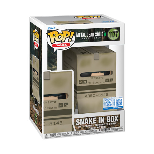 Funko Pop Snake in Box Exclusivo Metal Gear Solid Delta: Snake Eater #1177 - Produto Original