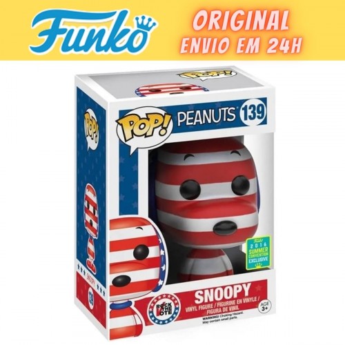 Funko Pop Snoopy (patriotic) - Exclusivo 2016  Summer Convention - Peanuts - #139