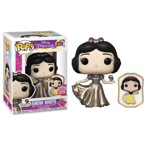 Funko Pop Snow White Gold Virtual Funkon Exclusive Disney Princess #339 - Produto Original