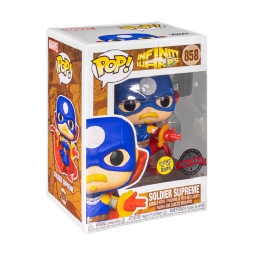 Funko Pop Soldier Supreme Glow Exclusivo - Marvel Infinity Warps  #858
