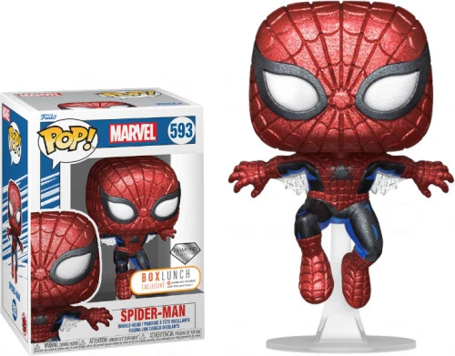Funko Pop Spider Man #593 Diamond Exclusivo Box Lunch - Marvel  #593