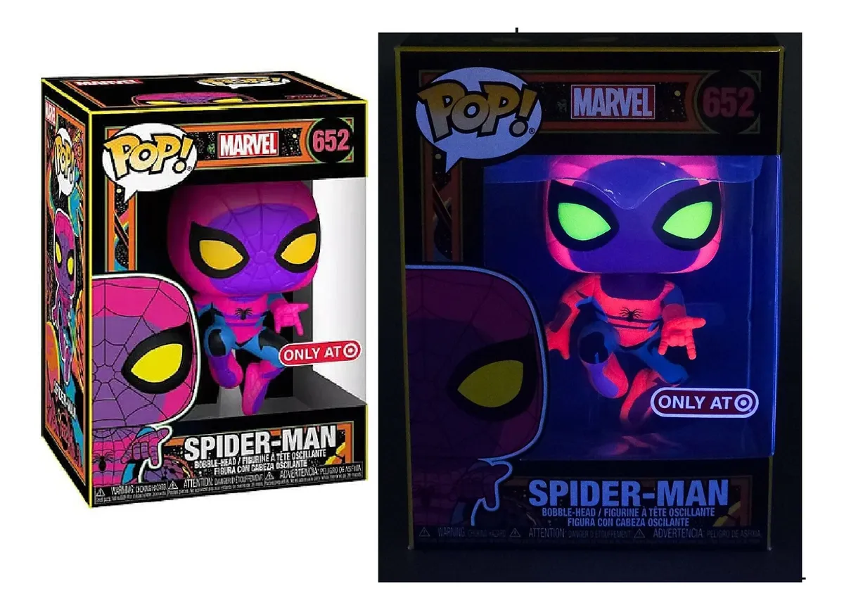 Funko Pop Spider Man Black Light 652# Original Target Exclusivo SPIDER MAN #1 - Produto Original