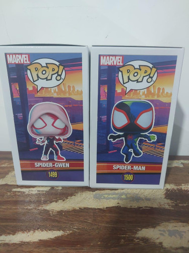 Action Figures Funko Pop Spider Man E Girl Miles Morales 1499 E 1500 Dupla - SPIDER MAN - #