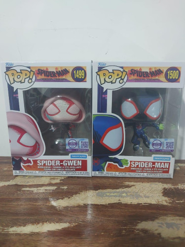 Action Figures Funko Pop Spider Man E Girl Miles Morales 1499 E 1500 Dupla - SPIDER MAN - #