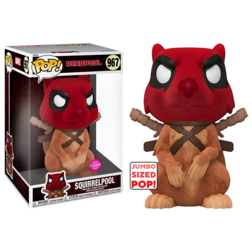 Funko Pop Squirrelpool Flocked 10" Jumbo Sized Exclusive Marvel Deadpool #967 - Produto Original