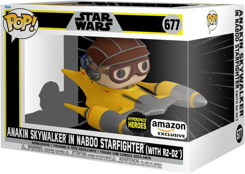 Funko Pop Star Wars Rides Super Deluxe – Anakin In Naboo Sarfighter With R2-D2 #677 Stars Wars #677 - Produto Original