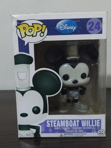 Funko Pop Steamboat Willie 24 - Caixa Com Detalhes-Mickey Mouse-24
