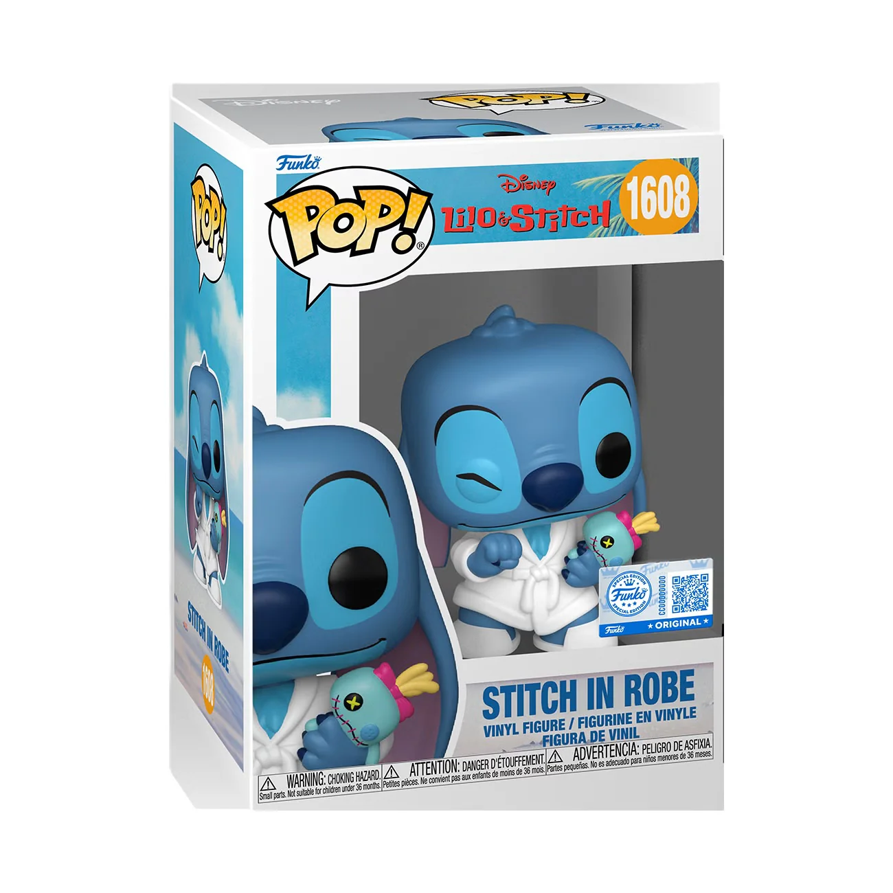 Funko Pop Stitch Robe - Disney Lilo & Stitch - #1608 FUNKO POP #1608 - Produto Original