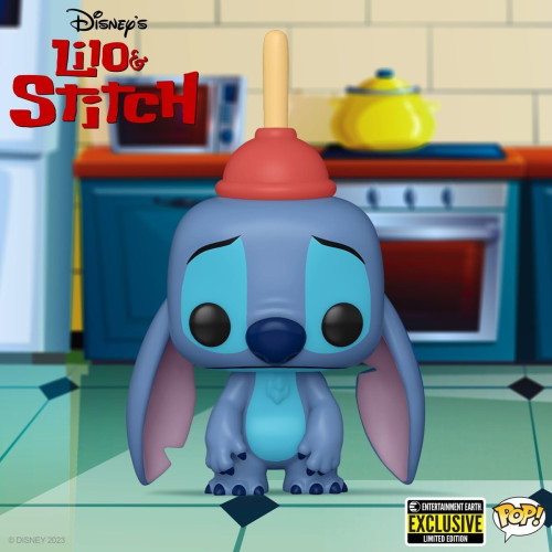Funko Pop Stitch With Plunger - Entertainment Earth Exclusive - Disney Lilo & Stitch - #1354