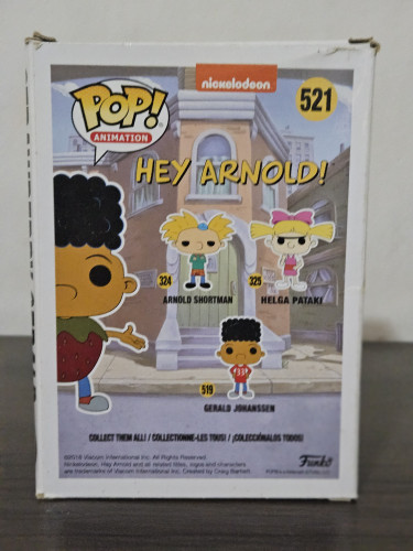 Funko Pop Strawberry Gerald 521 Caixa Com Detalhes Hey Arnold! - 90s Nickelodeon - #521
