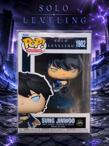 Funko Pop Sung Jinwoo Chase Gitd Solo Leveling #1982 - Produto Original