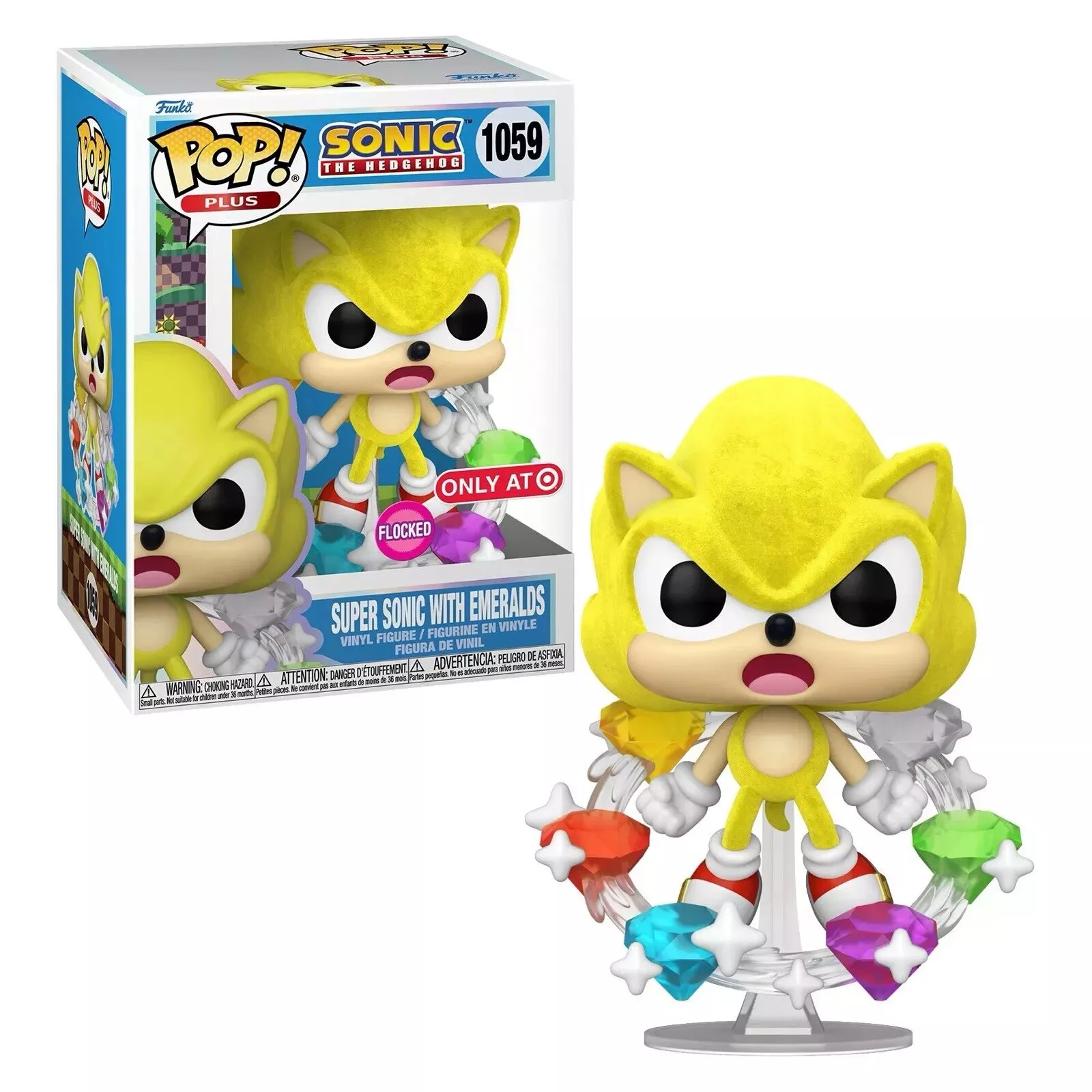 Funko Pop Super Sonic With Emeralds Flocked Target-Sonic The Hedgehog-1059