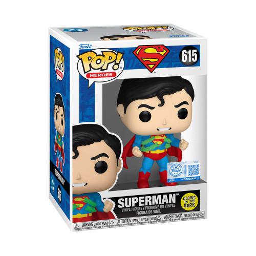 Funko Pop Superman Exclusivo Glow Superman #615 - Produto Original
