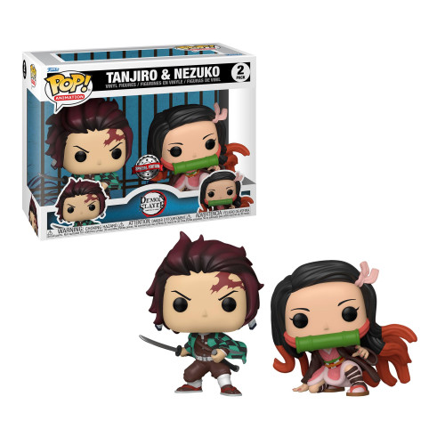 Funko Pop Tanjiro & Nezuko - Exclusivo selo SE - 2 Pack Demon Slayer #01 - Produto Original