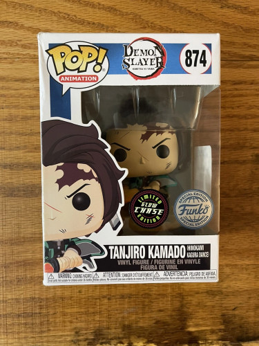 Funko Pop Tanjiro Kamado (Hinokami Kagura Dance) Demon Slayer Glow Chase Special Edition Demon Slayer #874 - Produto Original