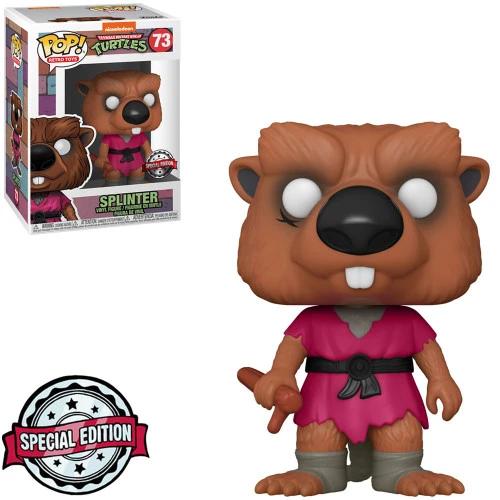 Funko Pop Teenage Mutant Ninja Turtles Splinter 73 Exclusive Colecionável Mestre Tartarugas Ninja - Teenage Mutant Ninja Turtles  #73