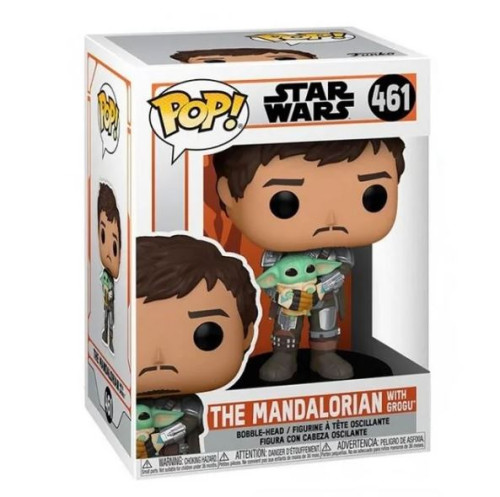 Funko Pop The Mandaloriano With Grogu 461 The Mandalorian #461 - Produto Original
