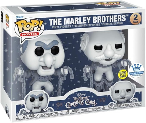 Funko Pop The Marley Brothers 2 pack Disney The Muppet Christmas Carol Glow Special Edition-Disney The Muppet Christmas Carol-2