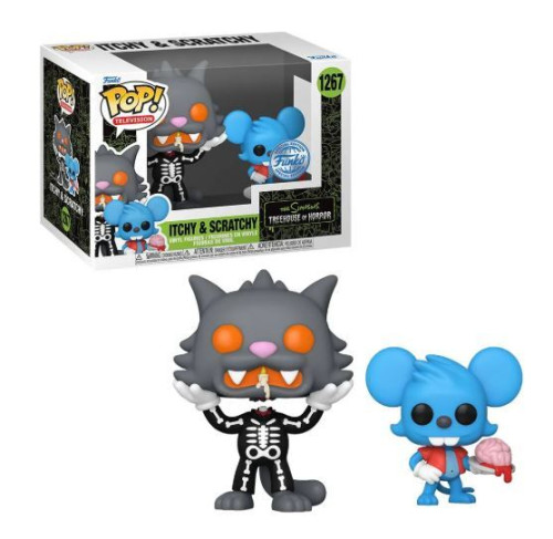 Funko Pop The Simpsons 1267 - Itchy e Scratchy-Os Simpsons-1267