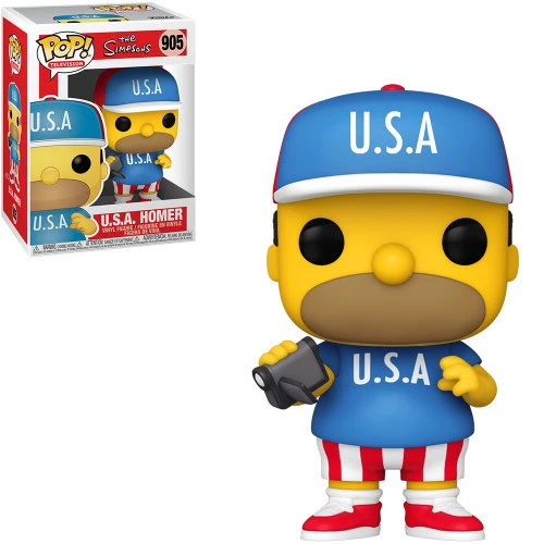 Funko Pop The Simpsons USA Homer 905 Colecionável Boneco Desenho Animado - Os Simpsons  #905