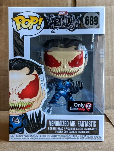 Funko Pop Venomized Mr. Fantastic  Exclusive Gamestop #689 Spider-man Maximun Venom #2019 - Produto Original