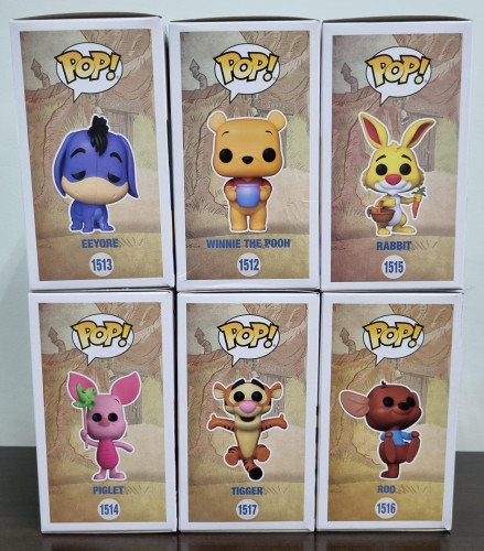 Funko Pop Ursinho Pooh (floked) + (coleção Completa) - Disney Winnie The Pooh - #1512