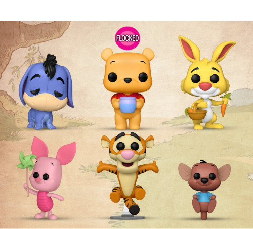Funko Pop Ursinho Pooh (floked) + (coleção Completa)-Disney Winnie The Pooh-1512