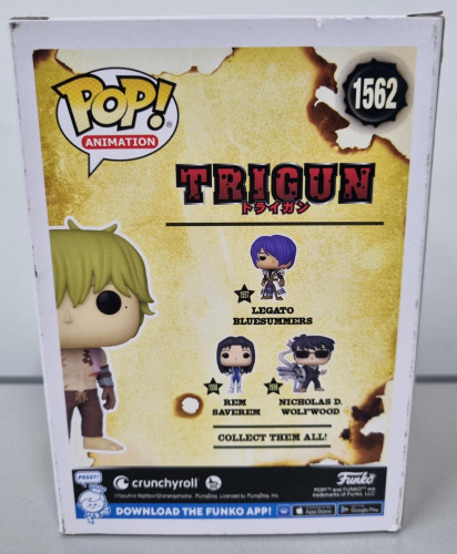 Funko Pop Vash The Stampede Px Exclusive + Nicholas D. Wolfwood 1559 - Trigun - #1562