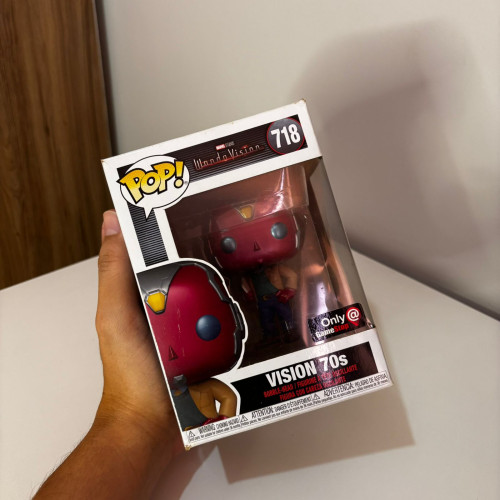Funko Pop Vision 70s - 718 - Wandavision - Marvel - Visão - Vingadores - Original Wandavision #718 - Produto Original