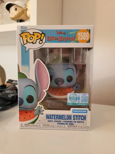 Funko Pop Watermelon Stitch #1589 - Limited Edition Supreme - Detalhes Na Caixa - Disney Lilo & Stitch  #1589