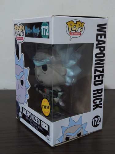 Funko Pop Weaponized Rick Chase 172 Caixa Com Detalhes - Rick And Morty - #172