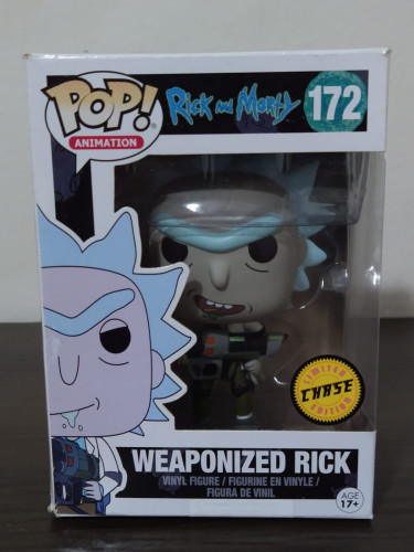 Funko Pop Weaponized Rick Chase 172 Caixa Com Detalhes-Rick And Morty-172