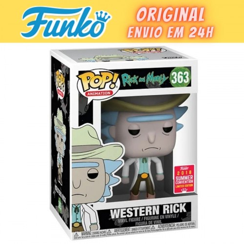 Funko Pop Western Rick - Exclusivo 2018 Summer Convention - Rick And Morty - #363