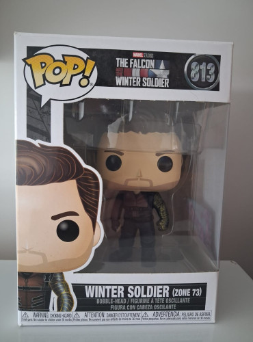 Funko Pop Winter Soldier ( Zone 73 ) - Caixa Com Detalhe Marvel Studios - The Falcon And The Winter Soldier #813 - Produto Original