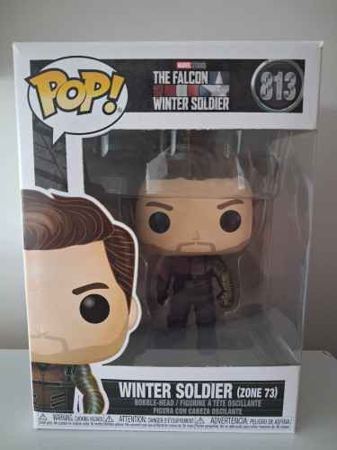Funko Pop Winter Soldier ( Zone 73 ) - Caixa Com Detalhe Marvel Studios - The Falcon And The Winter Soldier #813 - Produto Original
