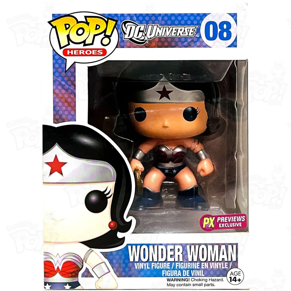 Funko Pop Wonder Woman PX Previews Exclusivo (caixa danificada) Heroes Dc Universe #08 - Produto Original