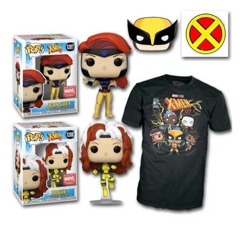 Funko Pop X-men 97 Collector Corps : 2 Funkos + Camiseta(M) + Pin + Adesivo. #1287 + #1288 - Xmen 97 - #1