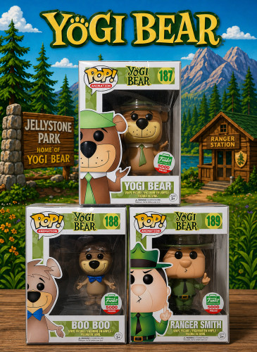 Funko Pop Yogi Bear, Boo Boo, Ranger Smith. (5000 Unidades Cada) Yogi Bear #187 - Produto Original