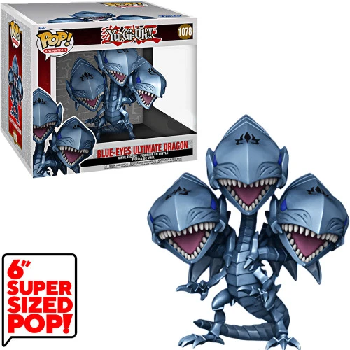 Funko Pop Yu-gi-oh Exclusive Blue-eyes Ultimate Dragon 1078 Super Sized 6" Boneco Colecionável - Pop Animation  #1078
