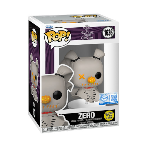 Funko Pop Zero Glow Exclusivo Disney The Nightmare Before Christmas #1636 - Produto Original