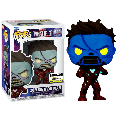 Funko Pop Zombie Iron Man Amazon Glows in the Dark Marvel What If...? #944 - Produto Original
